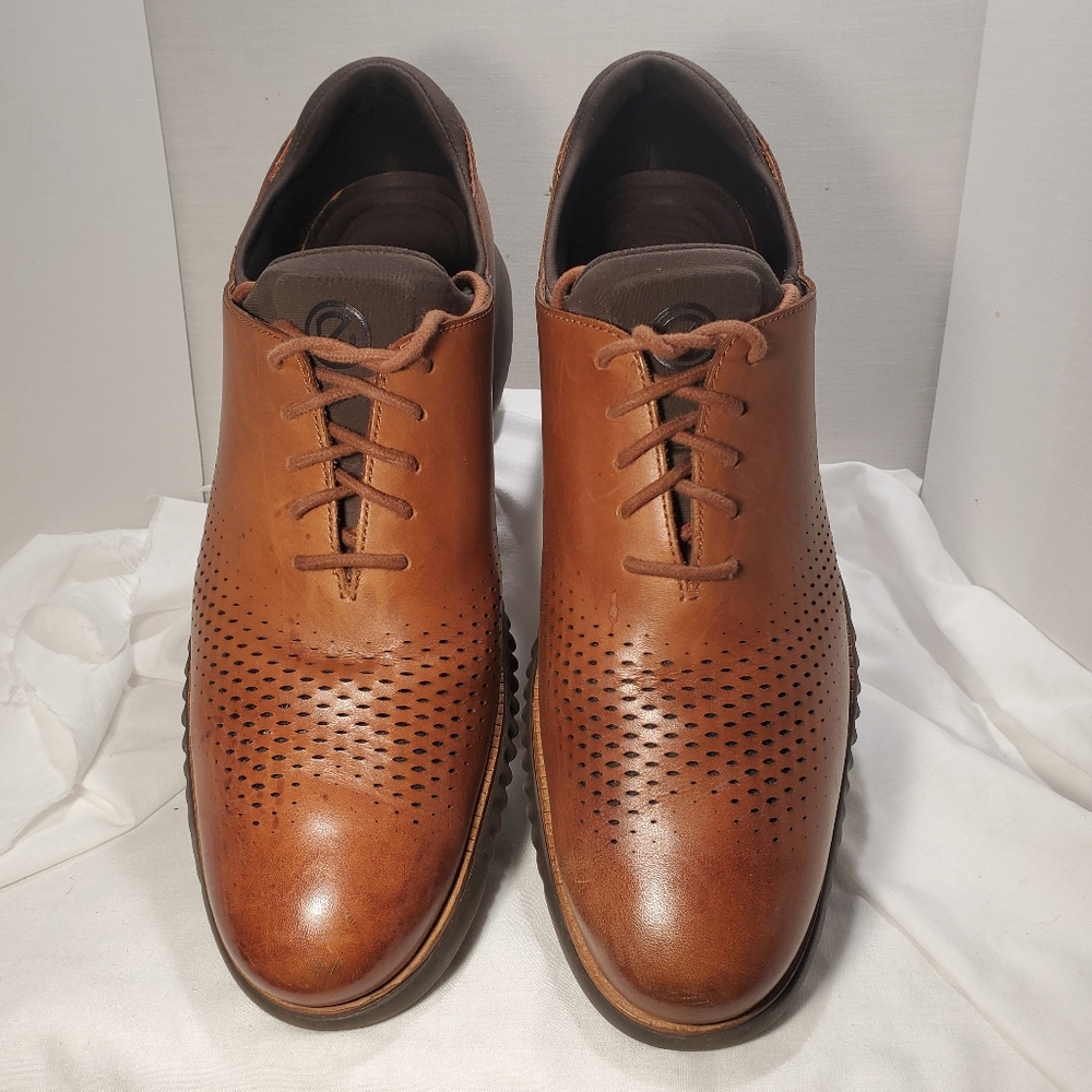 Cole Haan 2 Zerogrand Leather Men's Lazer Wingtip Oxford 12 M Old Money Luxury